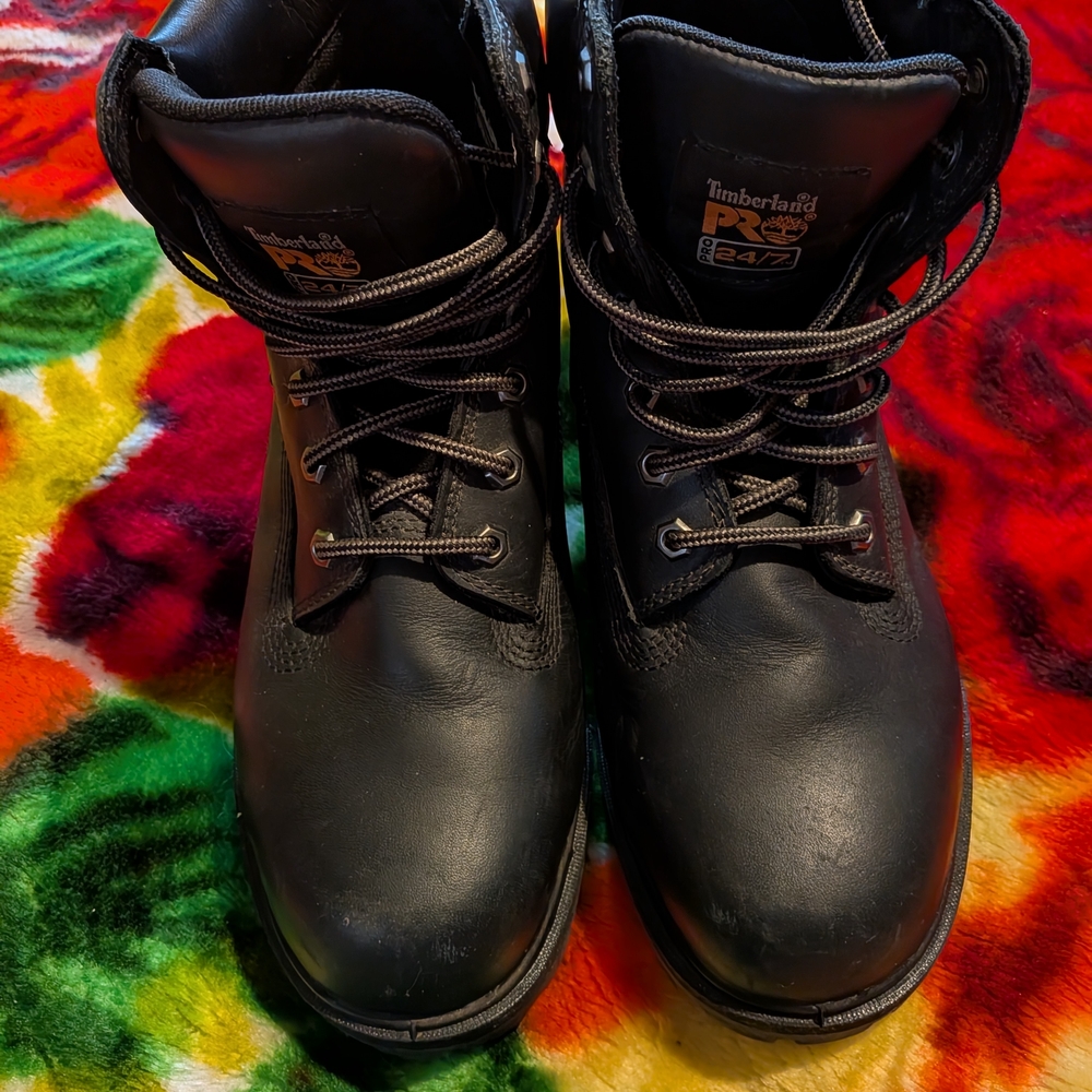 Timberland PRO Men's Black Leather Boots